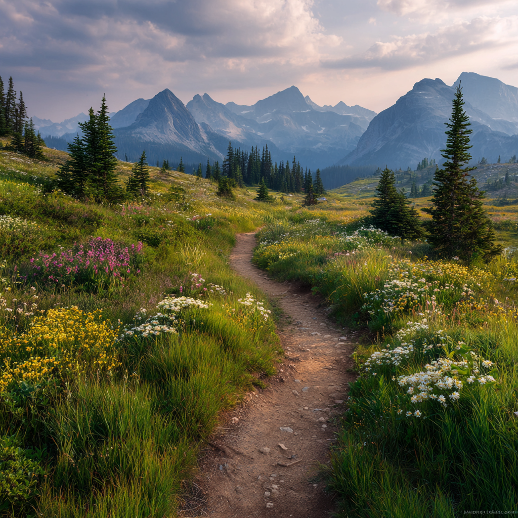 Mountain landscape in the Canadian Rockies